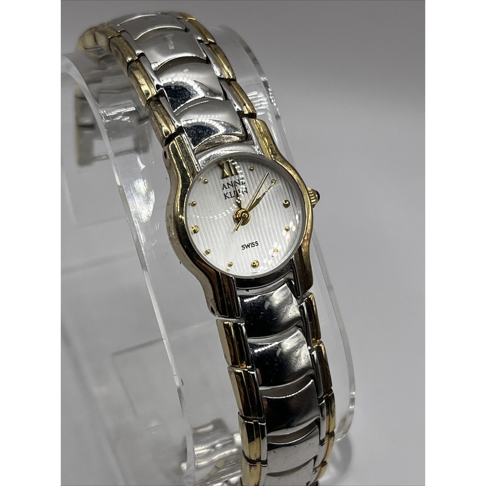 Anne Klein Swiss Women's Quartz Watch Two Tone Band 20mm Case-‎ New Battery